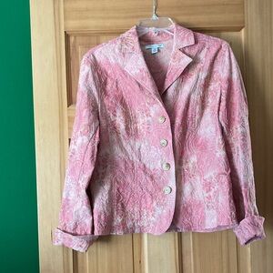 Coldwater Creek Pink Floral Blazer